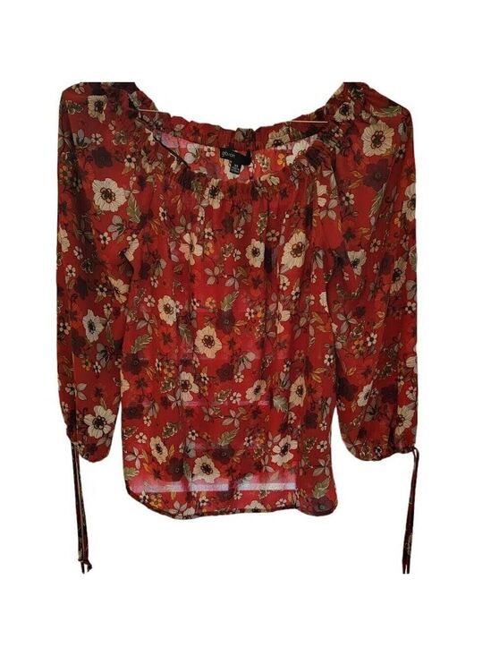 Gibson Tops - Gibson Floral Off-the-Shoulder Blouse - XS - New with Tags
